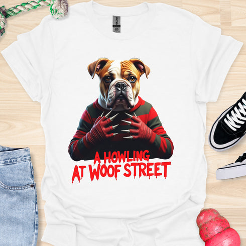 A Howling at Woof Street - Halloween - V3 - Innocent Bulldog, Sharp Nails T-Shirt